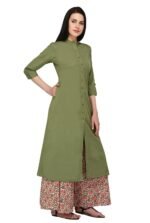 The Fashion Lend Women's Cotton Solid Readymade Salwar Suit Set - Image 4