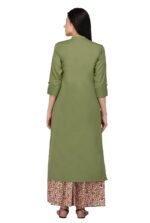 The Fashion Lend Women's Cotton Solid Readymade Salwar Suit Set - Image 3
