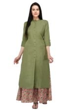 The Fashion Lend Women's Cotton Solid Readymade Salwar Suit Set