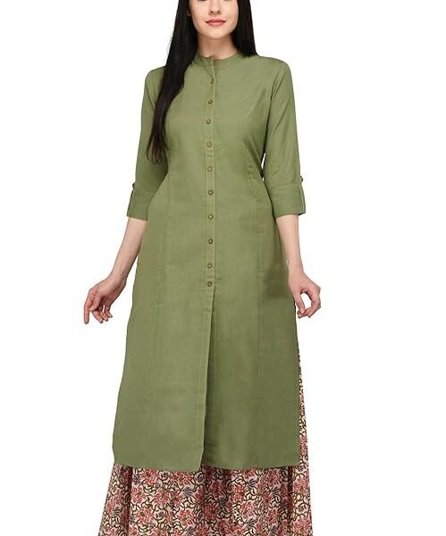 The Fashion Lend Women's Cotton Solid Readymade Salwar Suit Set