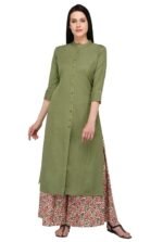 The Fashion Lend Women's Cotton Solid Readymade Salwar Suit Set - Image 2