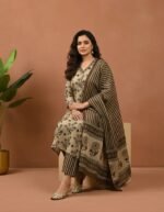 The Fashion Lend's Brown Cotton Kurta Set - Image 6
