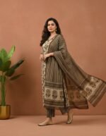 The Fashion Lend's Brown Cotton Kurta Set - Image 3